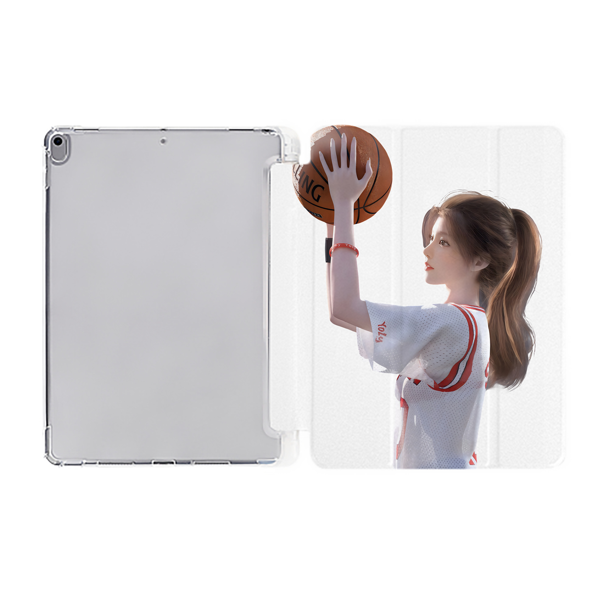 （画像用） SLAM DUNK／スラムダンク IPad ケース ペン収納付き 三つ折りスタンド PUレザー×シリコン 対応機種9.5/10.5/10.9インチ